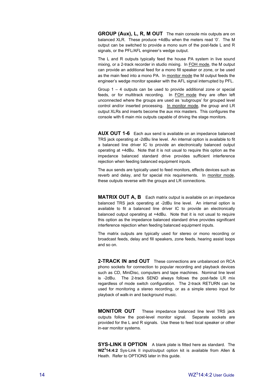 Allen&Heath MixWizard3 14-4-2 User Manual | Page 14 / 27