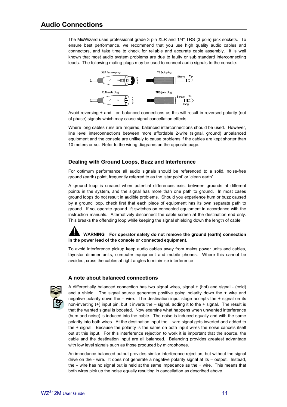 Audio connections | Allen&Heath MixWizard3 12M User Manual | Page 11 / 22