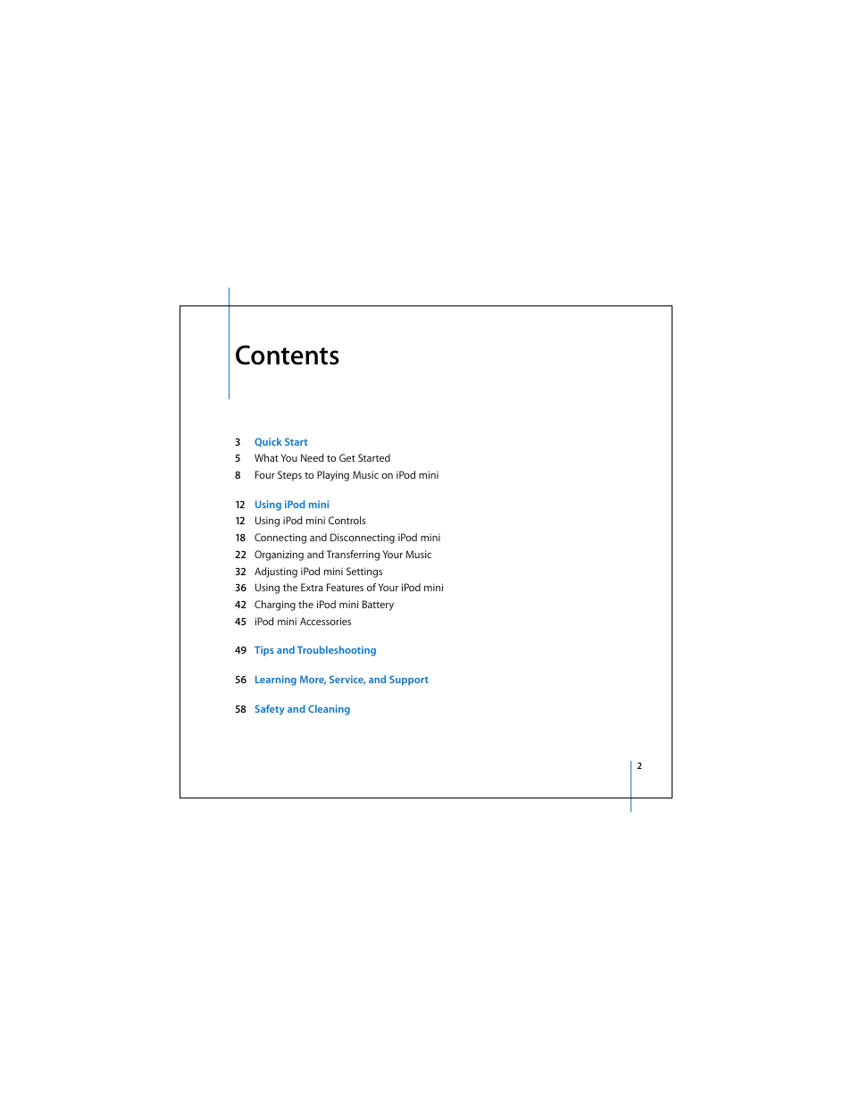 Apple iPod mini (User’s Guide) User Manual | Page 2 / 63