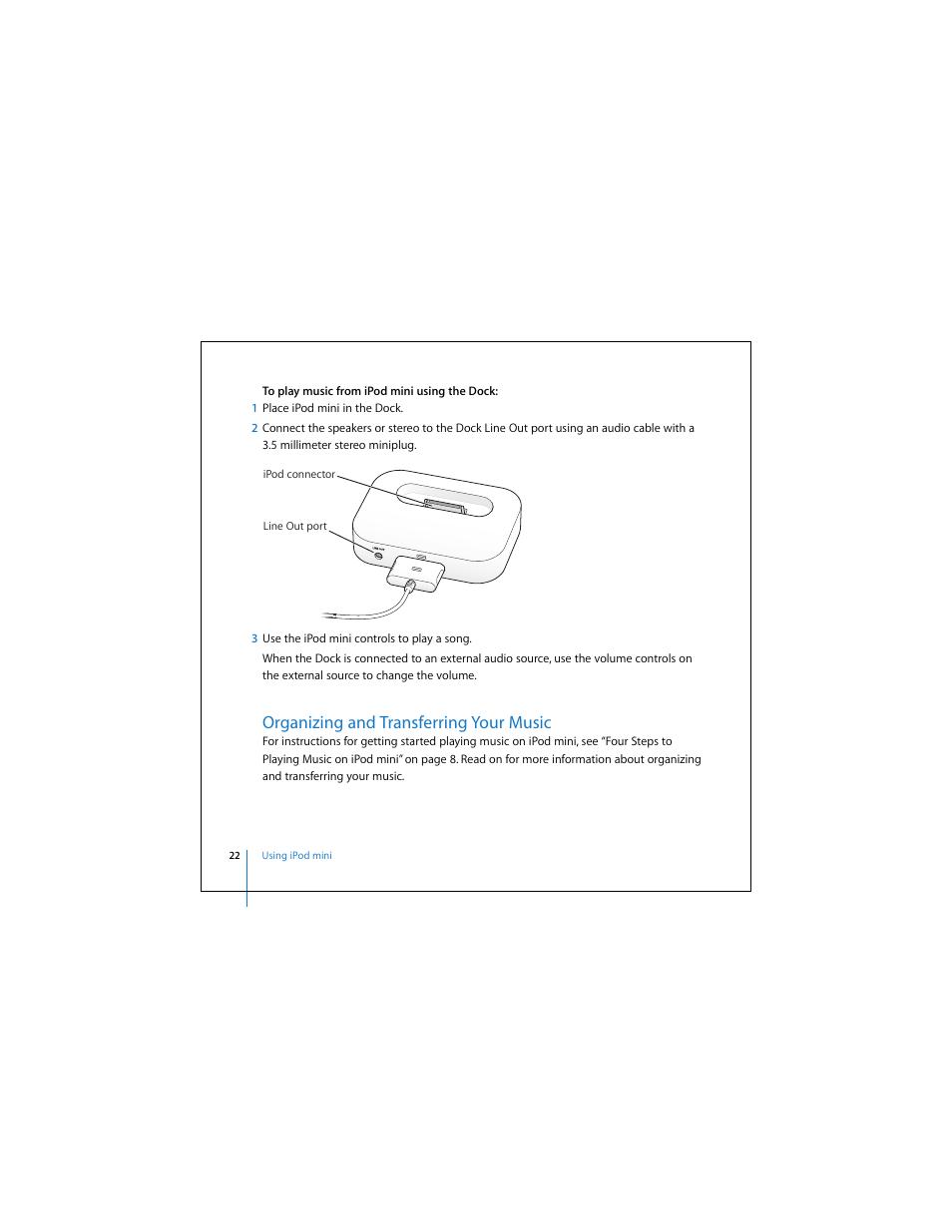 Organizing and transferring your music | Apple iPod mini (User’s Guide) User Manual | Page 22 / 63