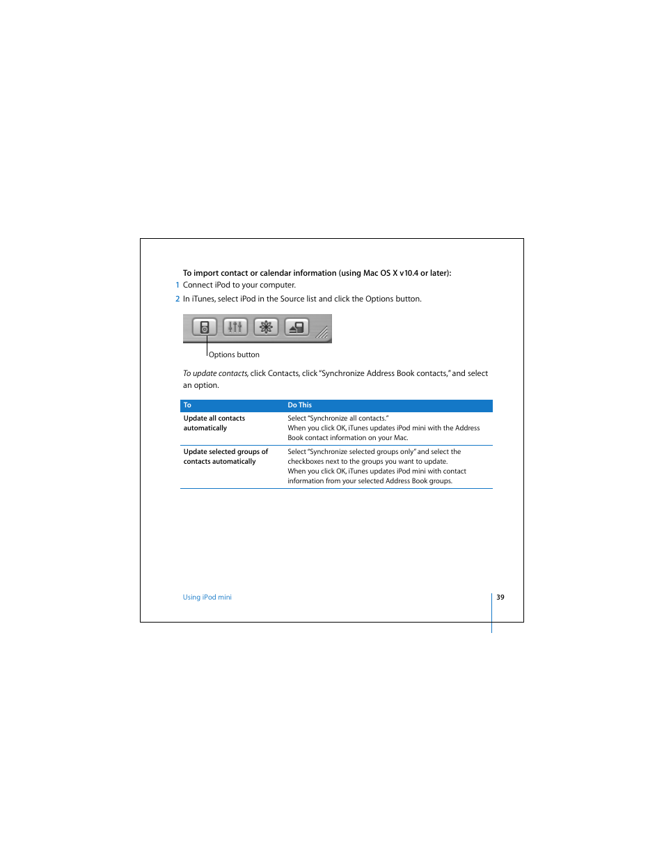 Apple iPod mini (User’s Guide) User Manual | Page 39 / 63