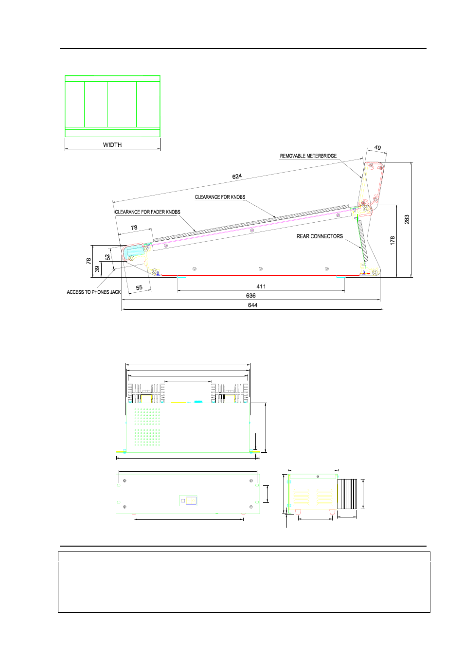 Rps11 power supply, Gs3000, Imensions | Allen&Heath GS3000 User Manual | Page 8 / 40