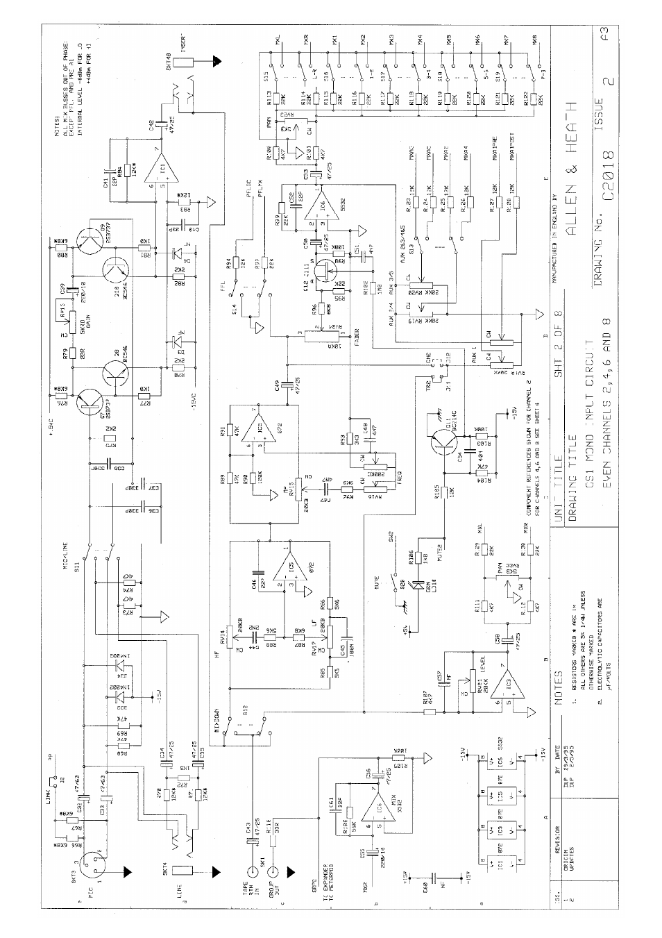 Allen&Heath GS1 SERVICE MANUAL User Manual | Page 25 / 38