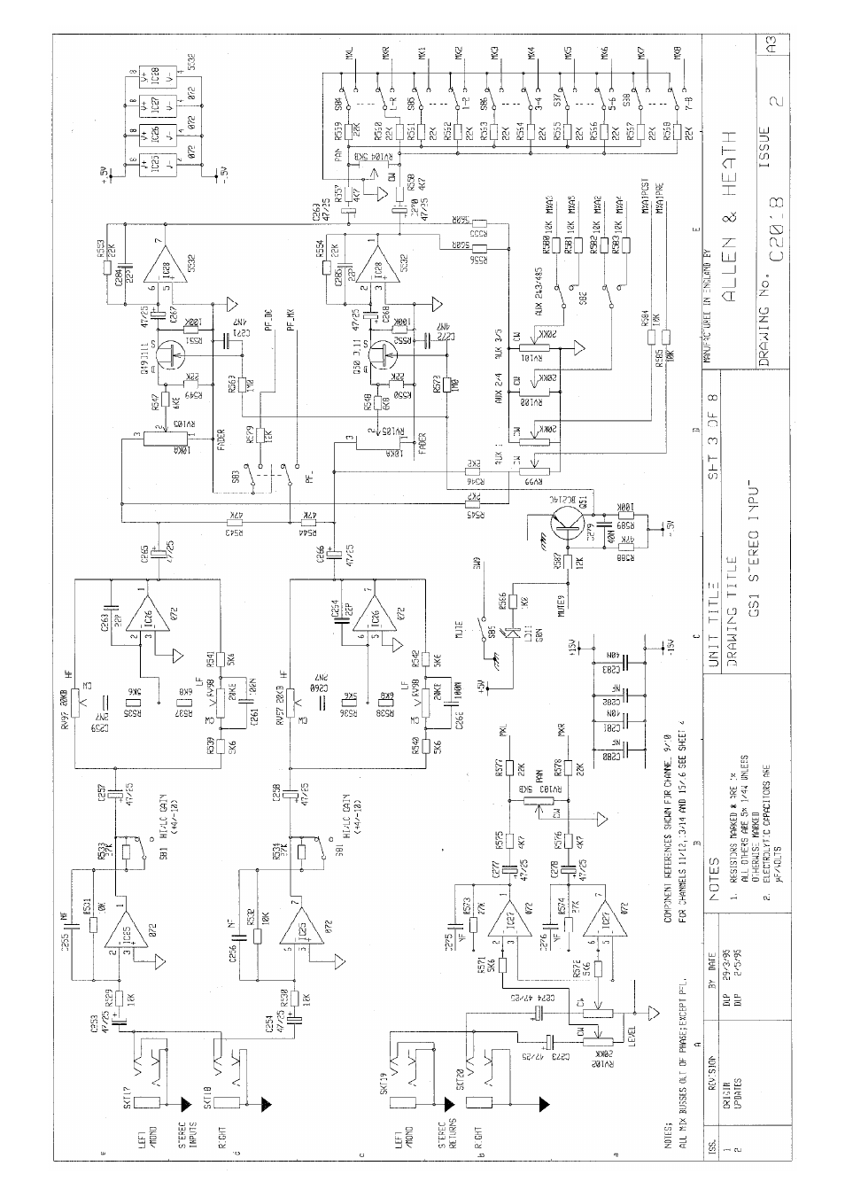 Allen&Heath GS1 SERVICE MANUAL User Manual | Page 26 / 38