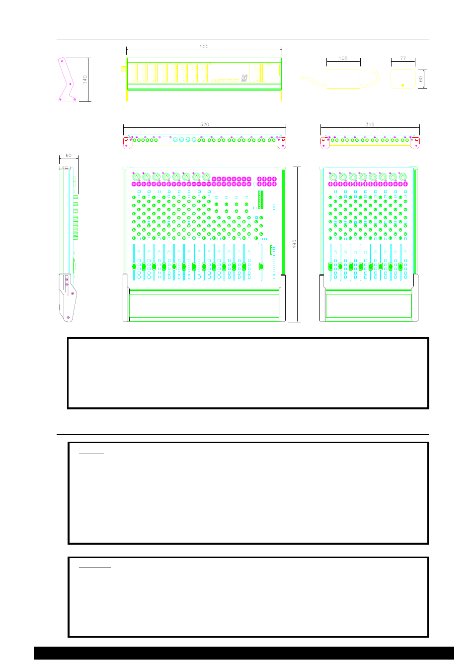 Dimensions, Connections | Allen&Heath GS1 SERVICE MANUAL User Manual | Page 3 / 38