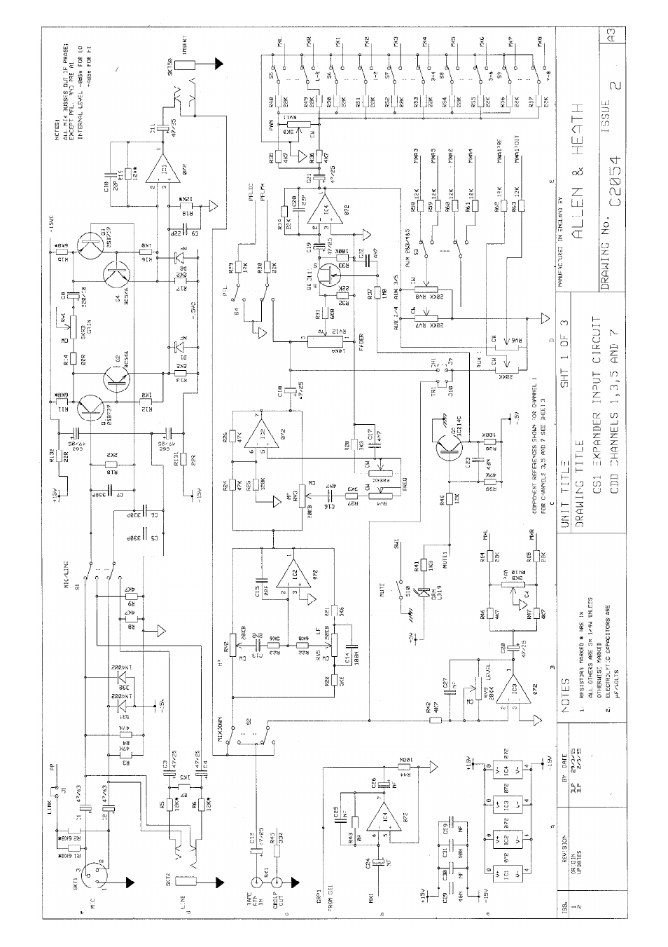 Allen&Heath GS1 SERVICE MANUAL User Manual | Page 34 / 38