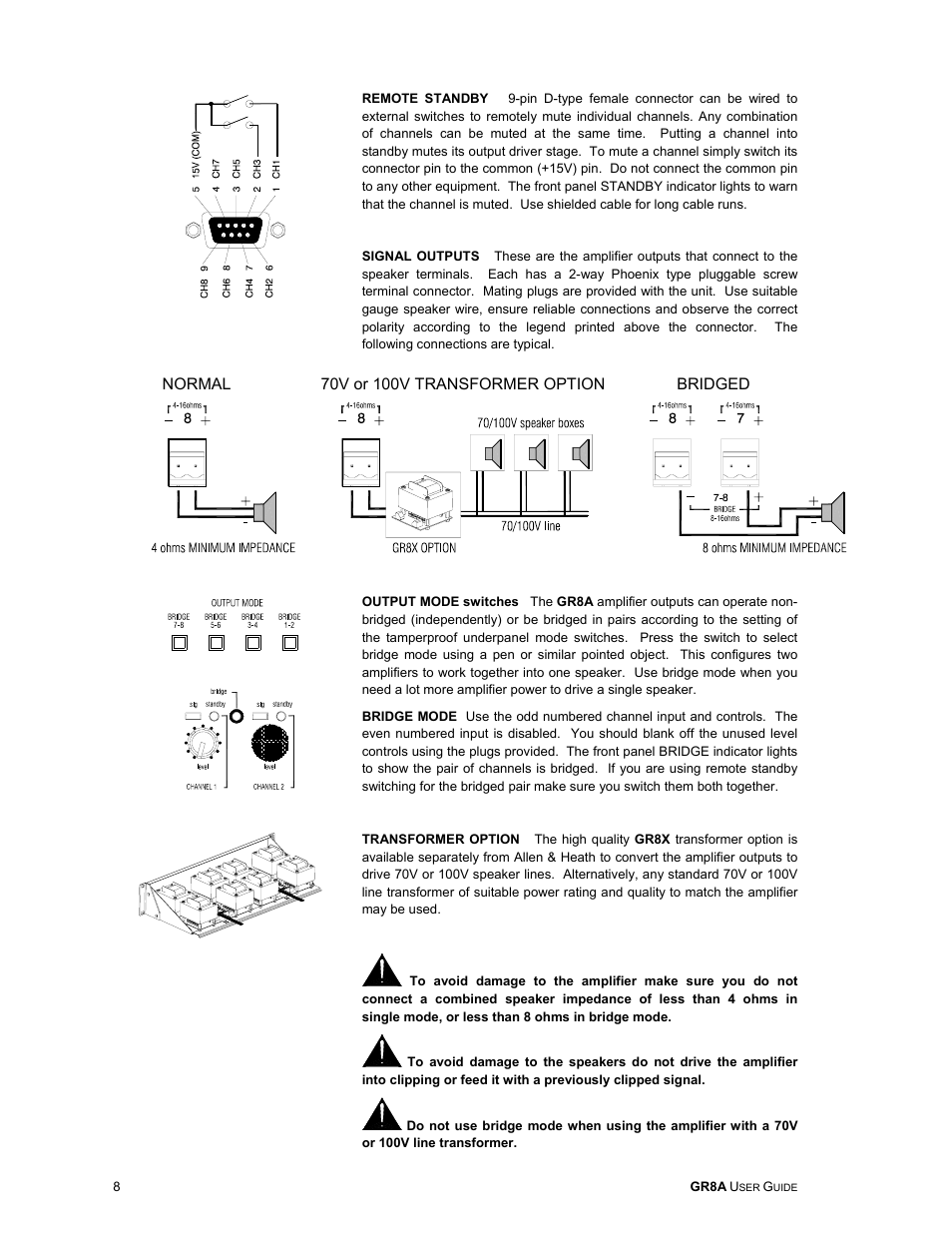 Allen&Heath GR8A User Manual | Page 8 / 11