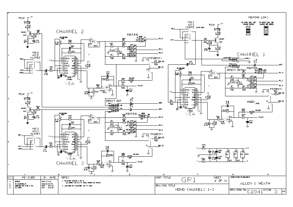 Allen&Heath GR1 SERVICE MANUAL User Manual | Page 36 / 48