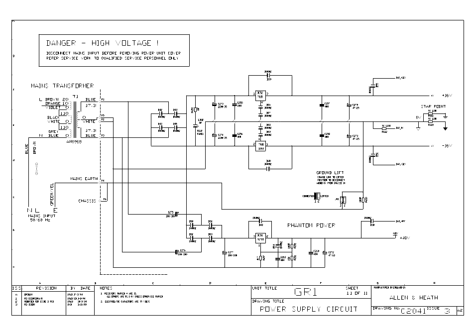 Allen&Heath GR1 SERVICE MANUAL User Manual | Page 45 / 48