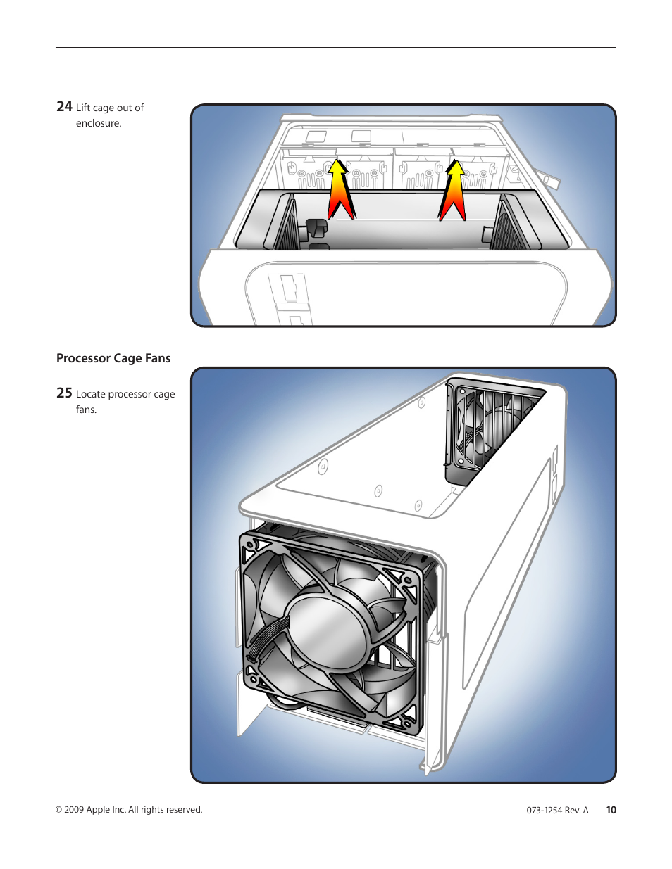 Apple Mac Pro (Processor Cage Fans, Front and Rear Replacement) User Manual | Page 10 / 15