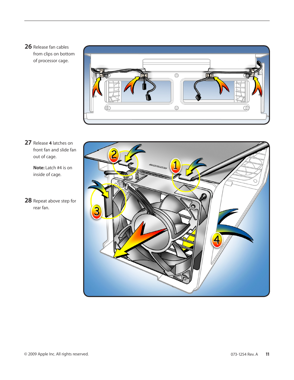 Apple Mac Pro (Processor Cage Fans, Front and Rear Replacement) User Manual | Page 11 / 15