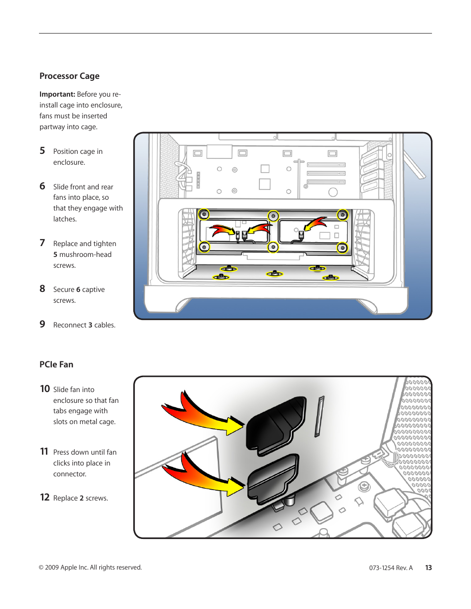 Apple Mac Pro (Processor Cage Fans, Front and Rear Replacement) User Manual | Page 13 / 15