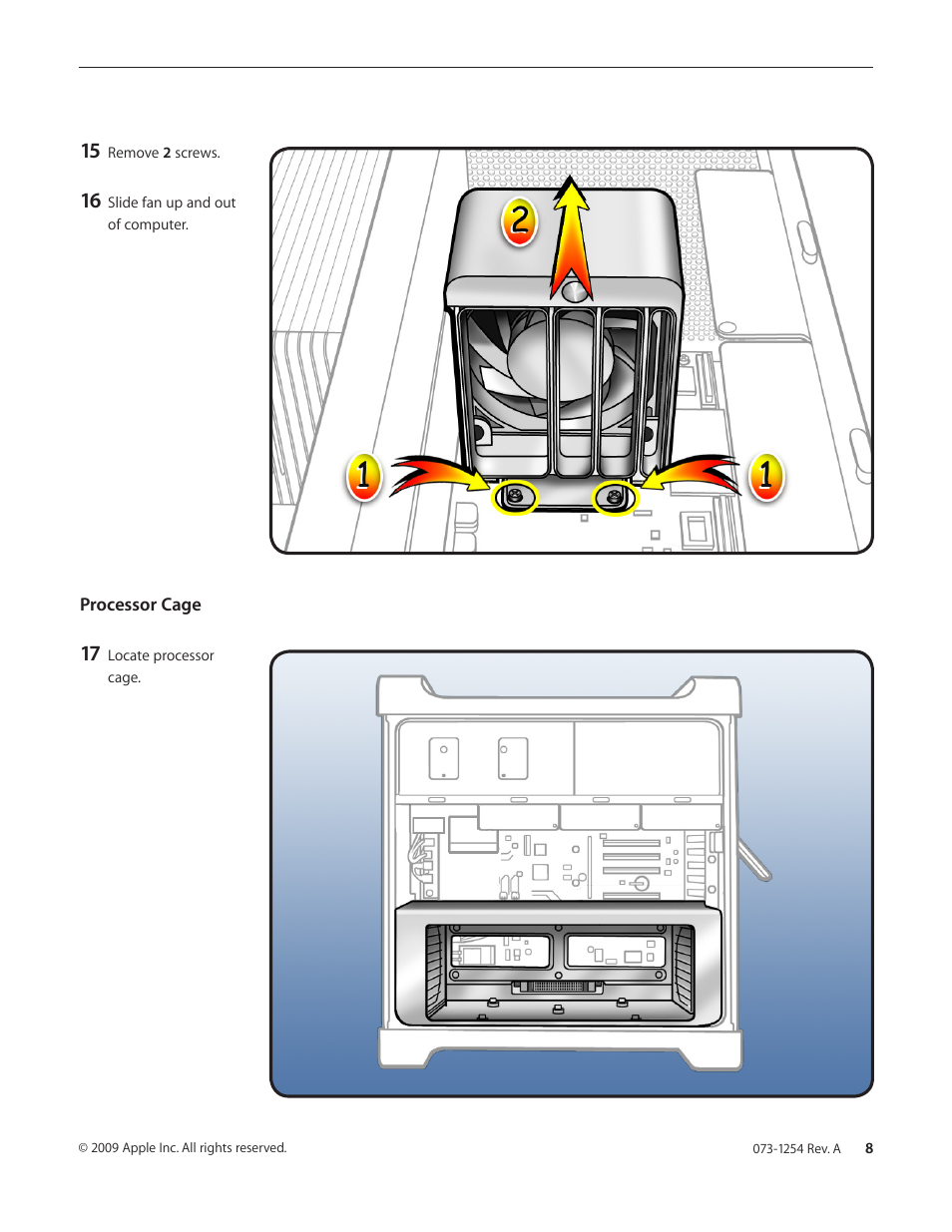 Apple Mac Pro (Processor Cage Fans, Front and Rear Replacement) User Manual | Page 8 / 15
