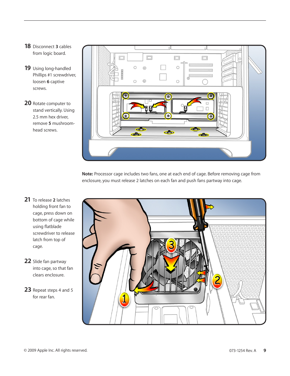 Apple Mac Pro (Processor Cage Fans, Front and Rear Replacement) User Manual | Page 9 / 15