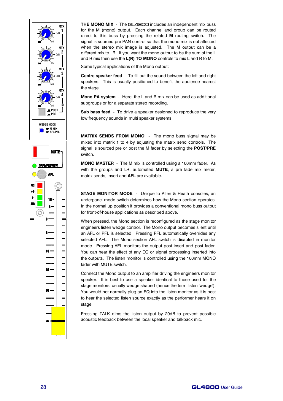 Gl4800 | Allen&Heath GL4800 USER GUIDE User Manual | Page 28 / 62