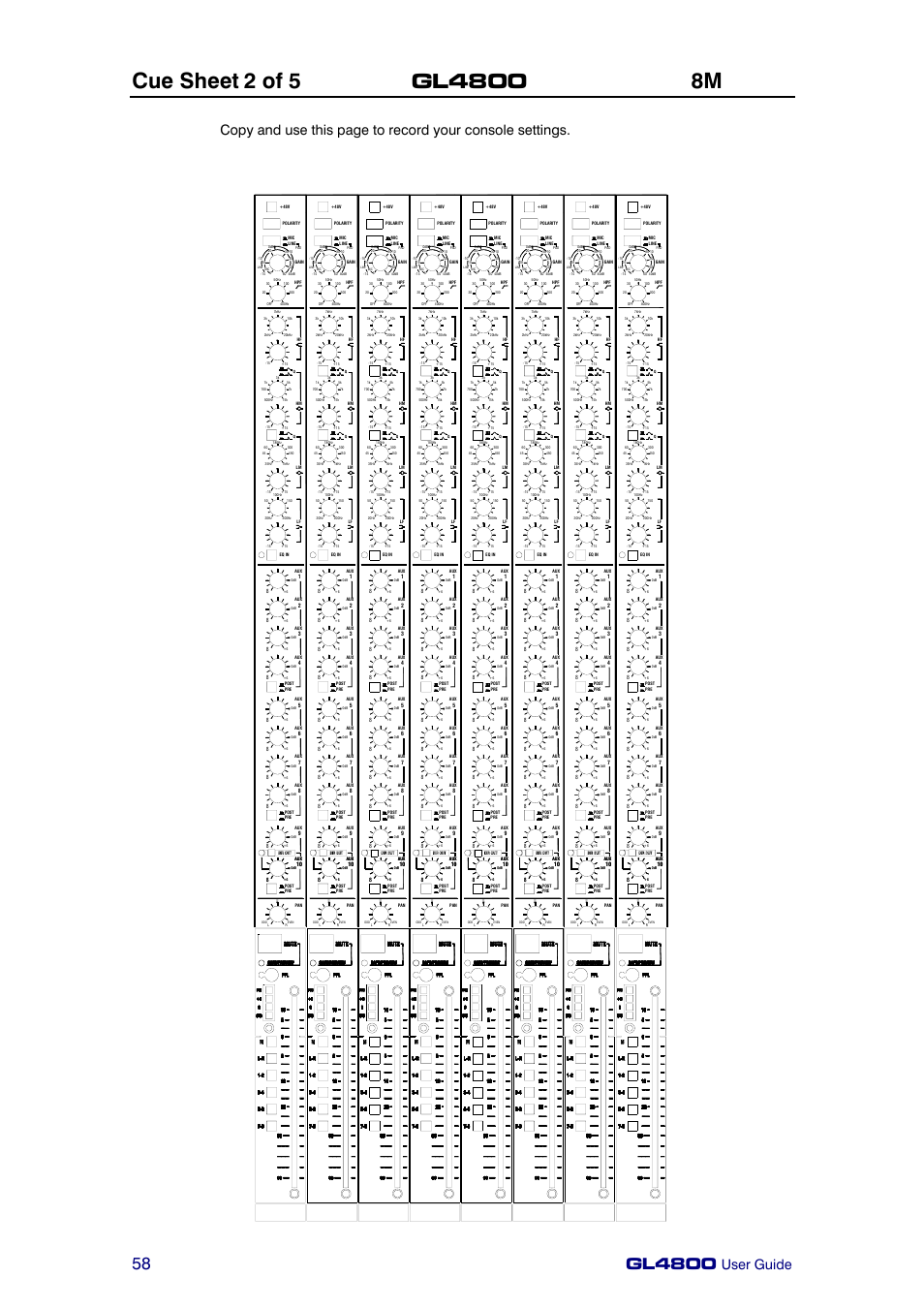 Gl4800, User guide | Allen&Heath GL4800 USER GUIDE User Manual | Page 58 / 62