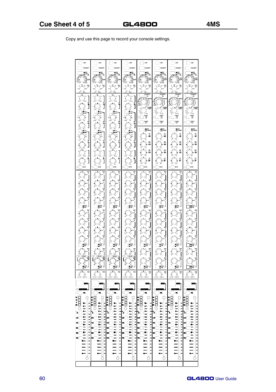 Gl4800, User guide | Allen&Heath GL4800 USER GUIDE User Manual | Page 60 / 62