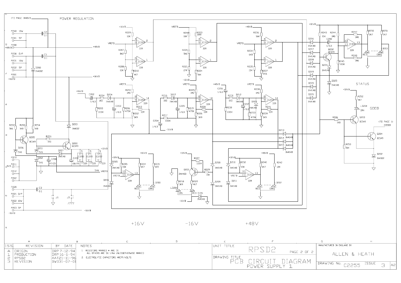 Allen&Heath GL4000 SERVICE MANUAL User Manual | Page 111 / 111