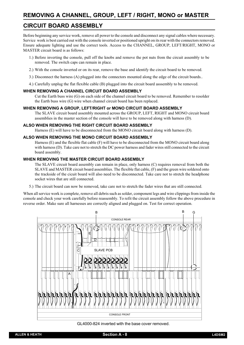 Allen&Heath GL4000 SERVICE MANUAL User Manual | Page 13 / 111