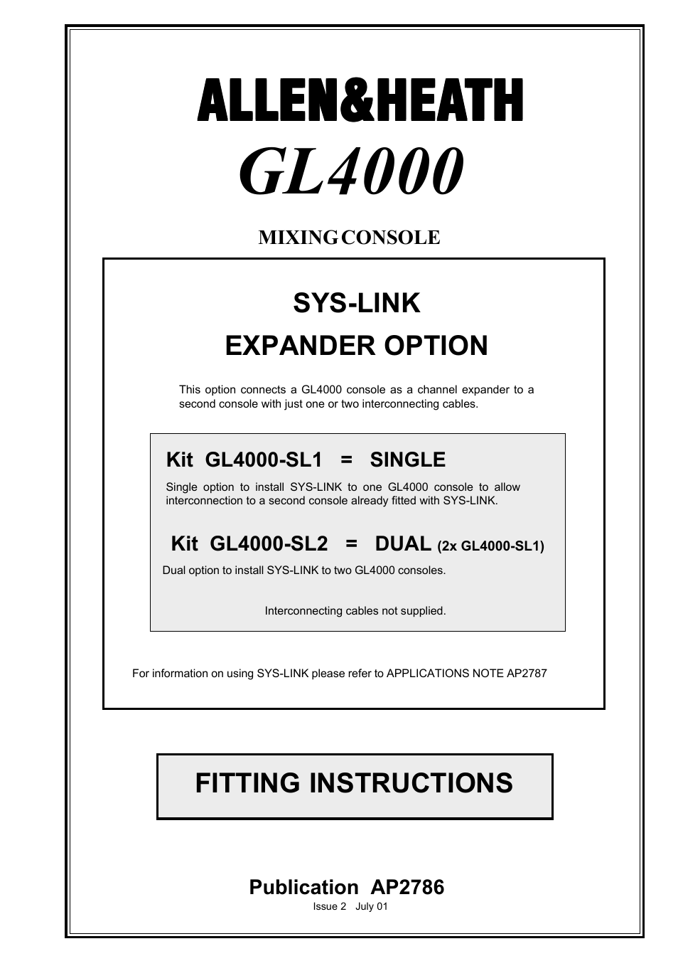 Gl4000, Allen&hea, Allen&hea allen&heath th th th th | Allen&Heath GL4000 SERVICE MANUAL User Manual | Page 35 / 111