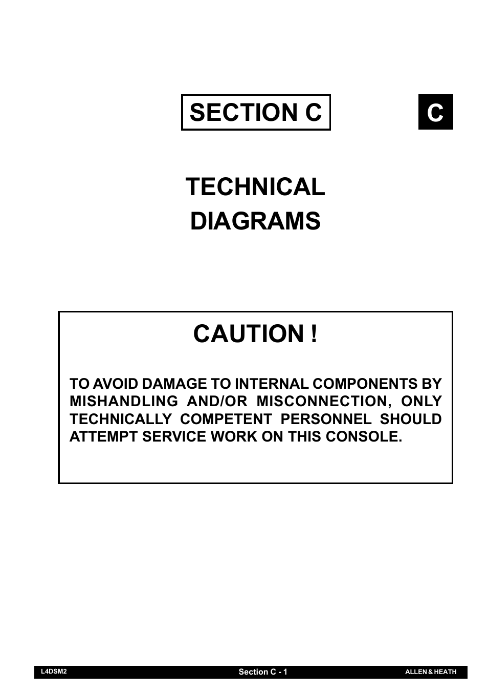 Ccaution | Allen&Heath GL4000 SERVICE MANUAL User Manual | Page 45 / 111