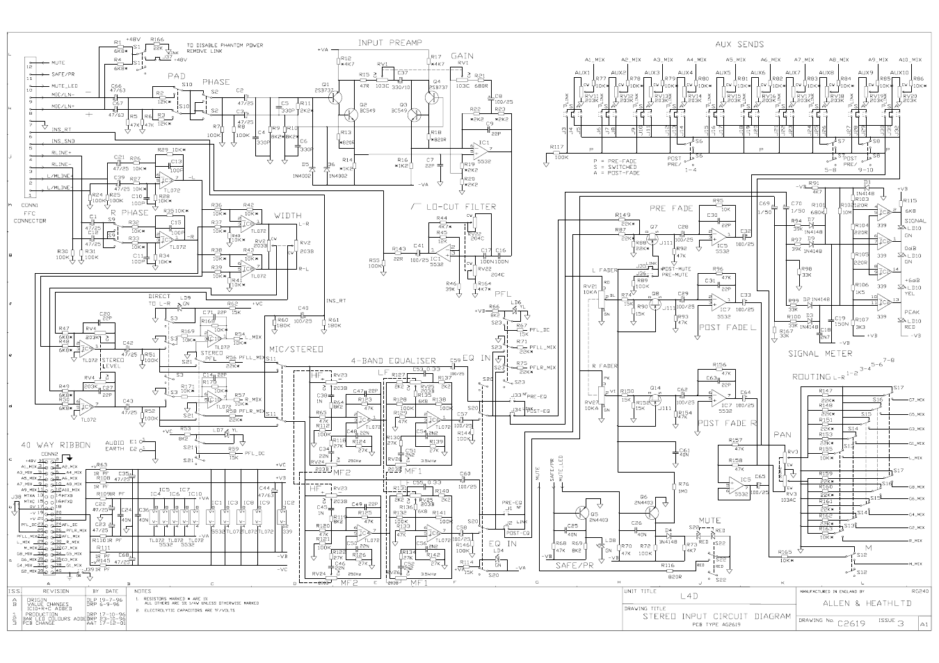 Allen&Heath GL4000 SERVICE MANUAL User Manual | Page 60 / 111