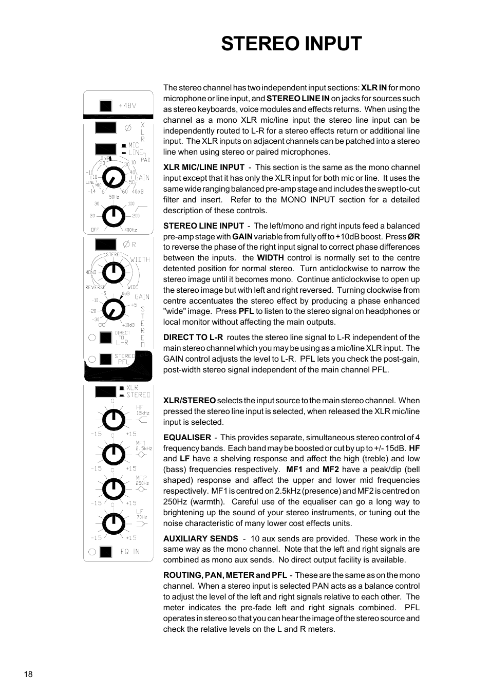 Stereo input | Allen&Heath GL4000 USER GUIDE User Manual | Page 19 / 54