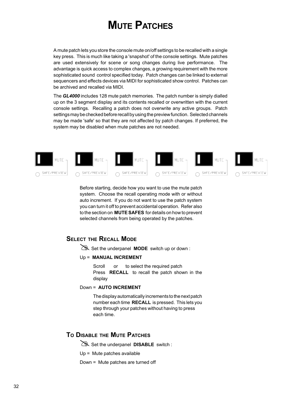 Atches | Allen&Heath GL4000 USER GUIDE User Manual | Page 33 / 54
