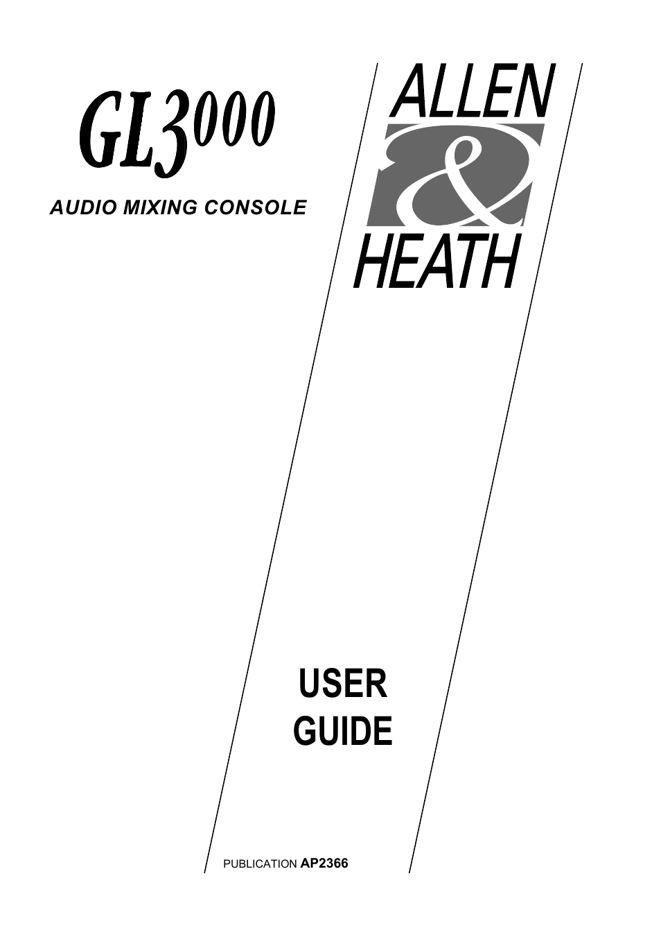 Allen&Heath GL3000 User Manual | 16 pages