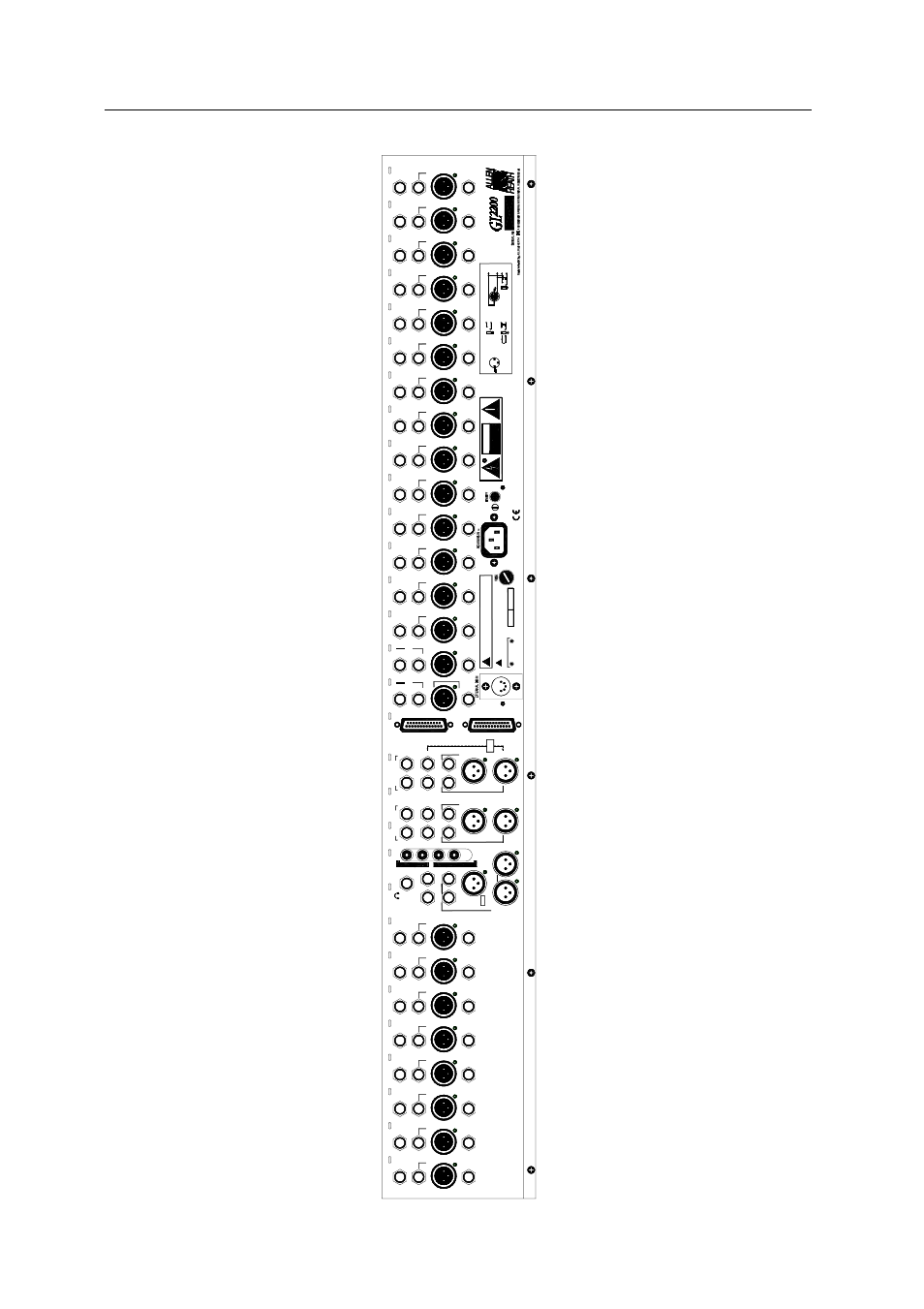 Gl2200 rear panel, Gl2200, Ervice | Anual | Allen&Heath GL2200 SERVICE MANUAL User Manual | Page 12 / 32