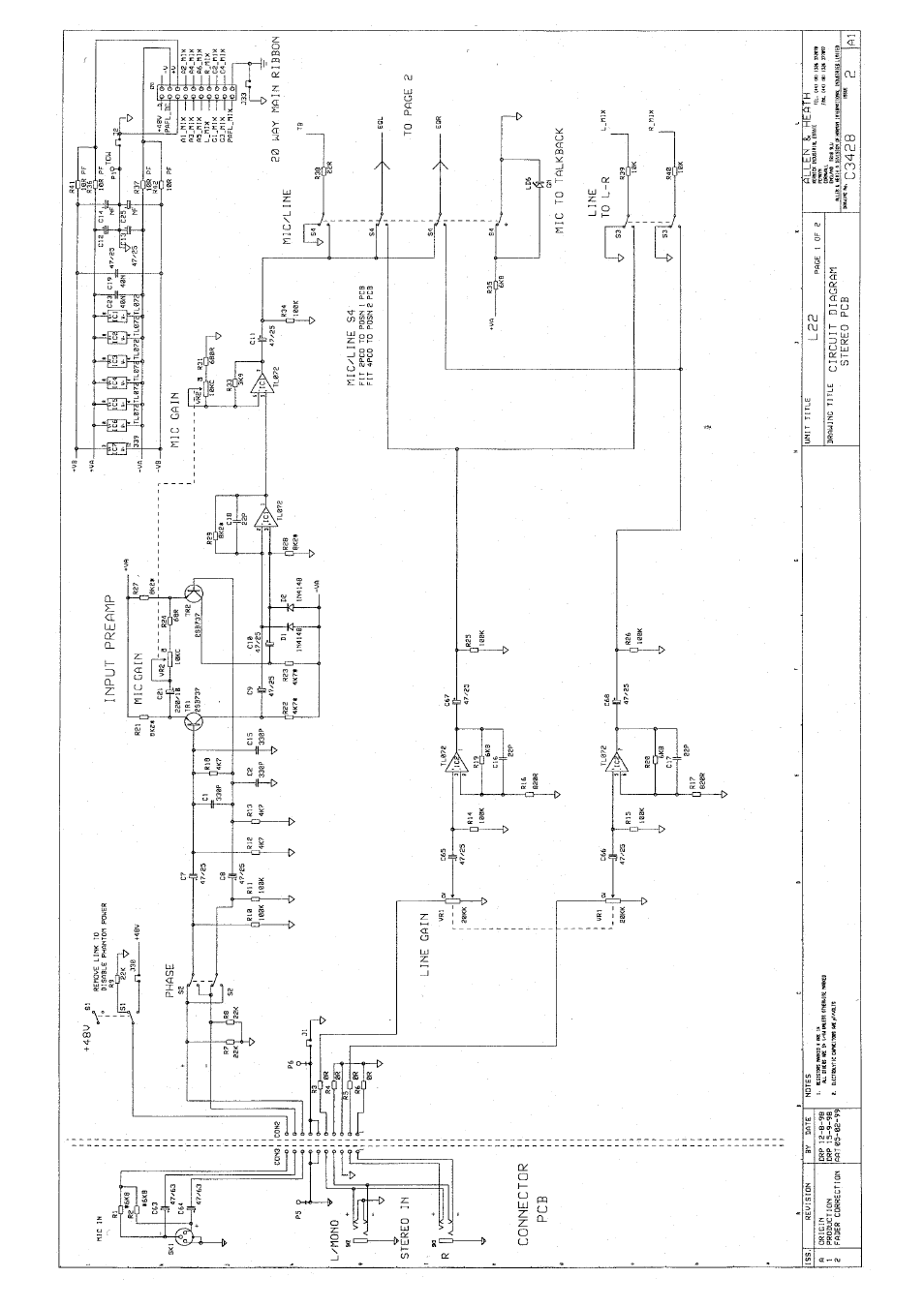 Allen&Heath GL2200 SERVICE MANUAL User Manual | Page 17 / 32