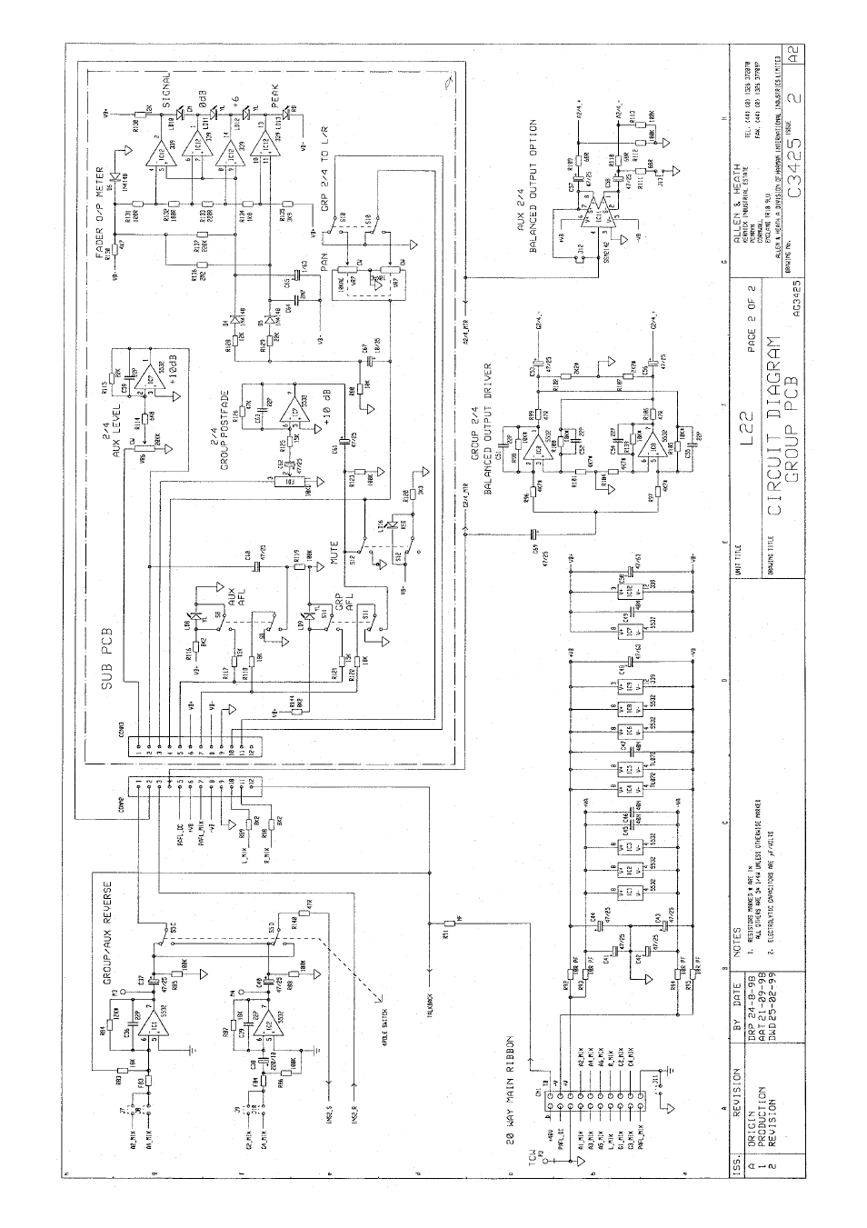 Allen&Heath GL2200 SERVICE MANUAL User Manual | Page 21 / 32