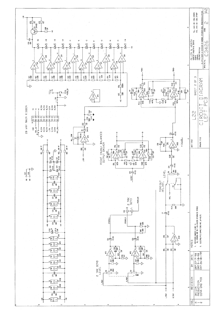 Allen&Heath GL2200 SERVICE MANUAL User Manual | Page 24 / 32