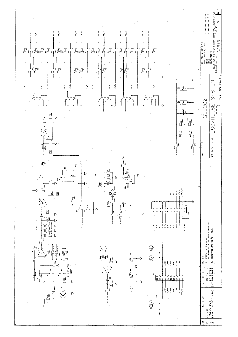 Allen&Heath GL2200 SERVICE MANUAL User Manual | Page 30 / 32