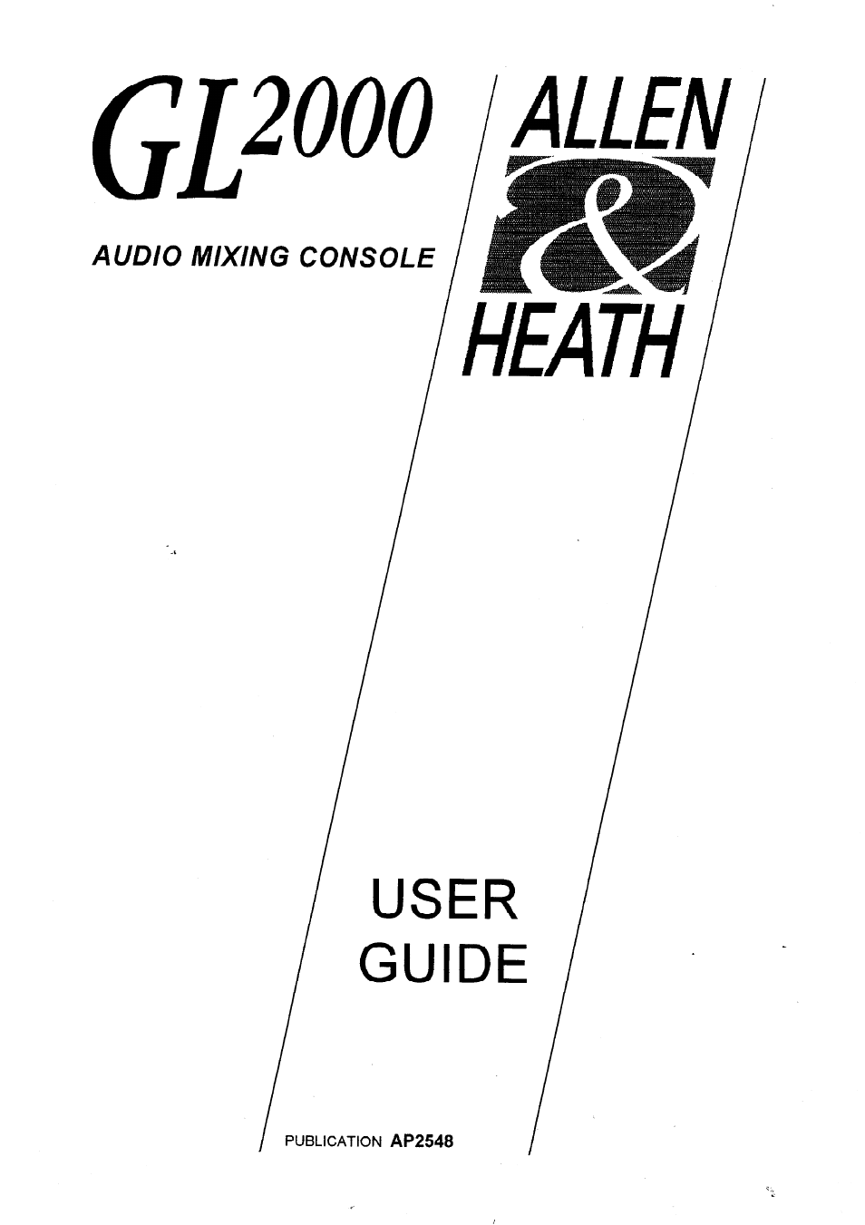 Allen&Heath GL2000 User Manual | 16 pages