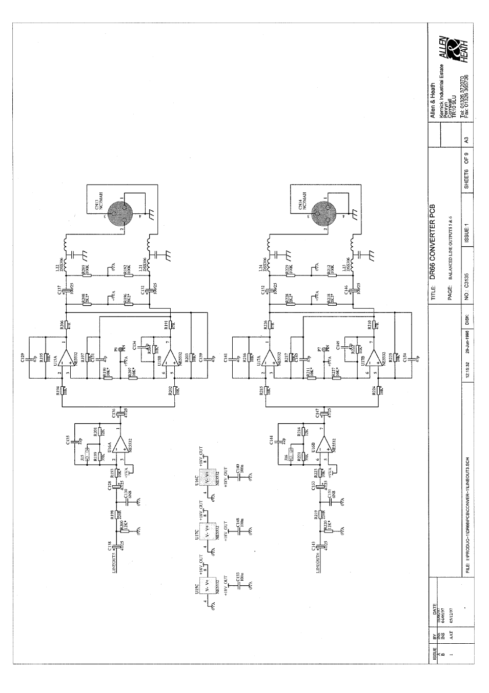 Allen&Heath DR66 SERVICE MANUAL User Manual | Page 19 / 28