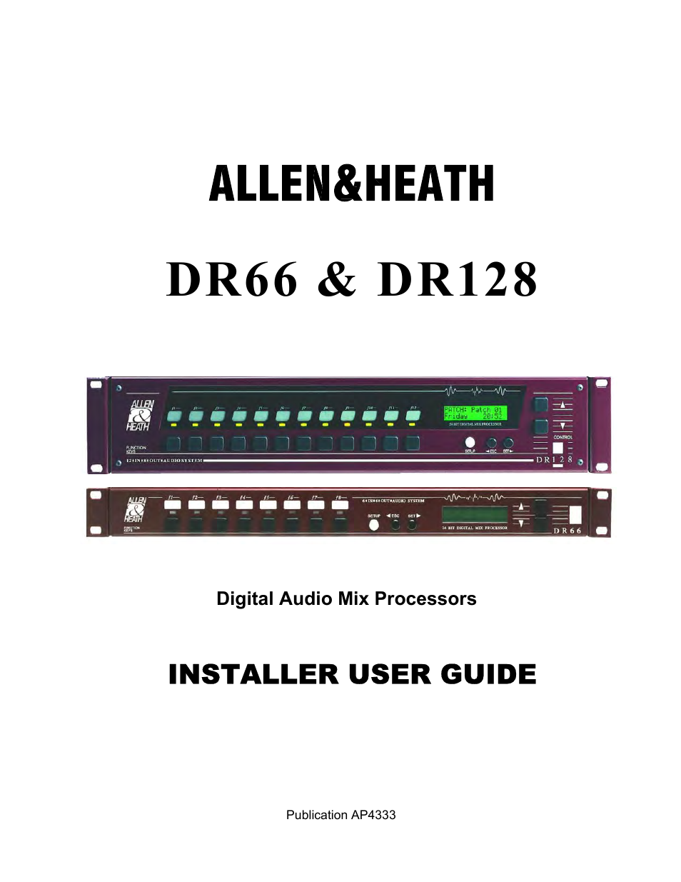 Allen&Heath DR66 USER GUIDE User Manual | 44 pages