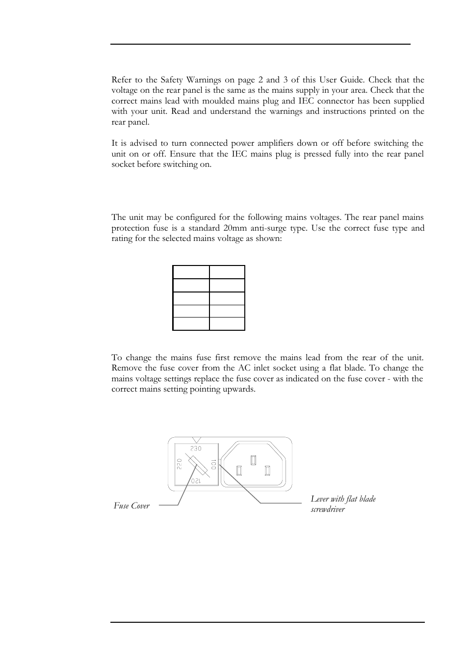 Introduction 5, Connecting mains power, Changing the fuse or mains voltage setting | Allen&Heath DR128 SERVICE MANUAL User Manual | Page 12 / 114