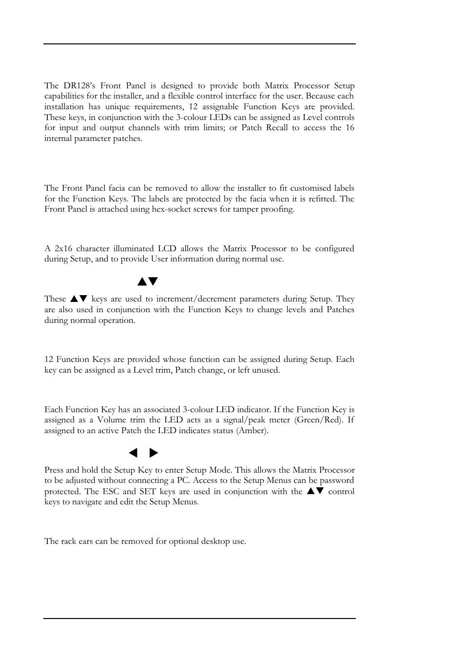 Front panel | Allen&Heath DR128 SERVICE MANUAL User Manual | Page 21 / 114