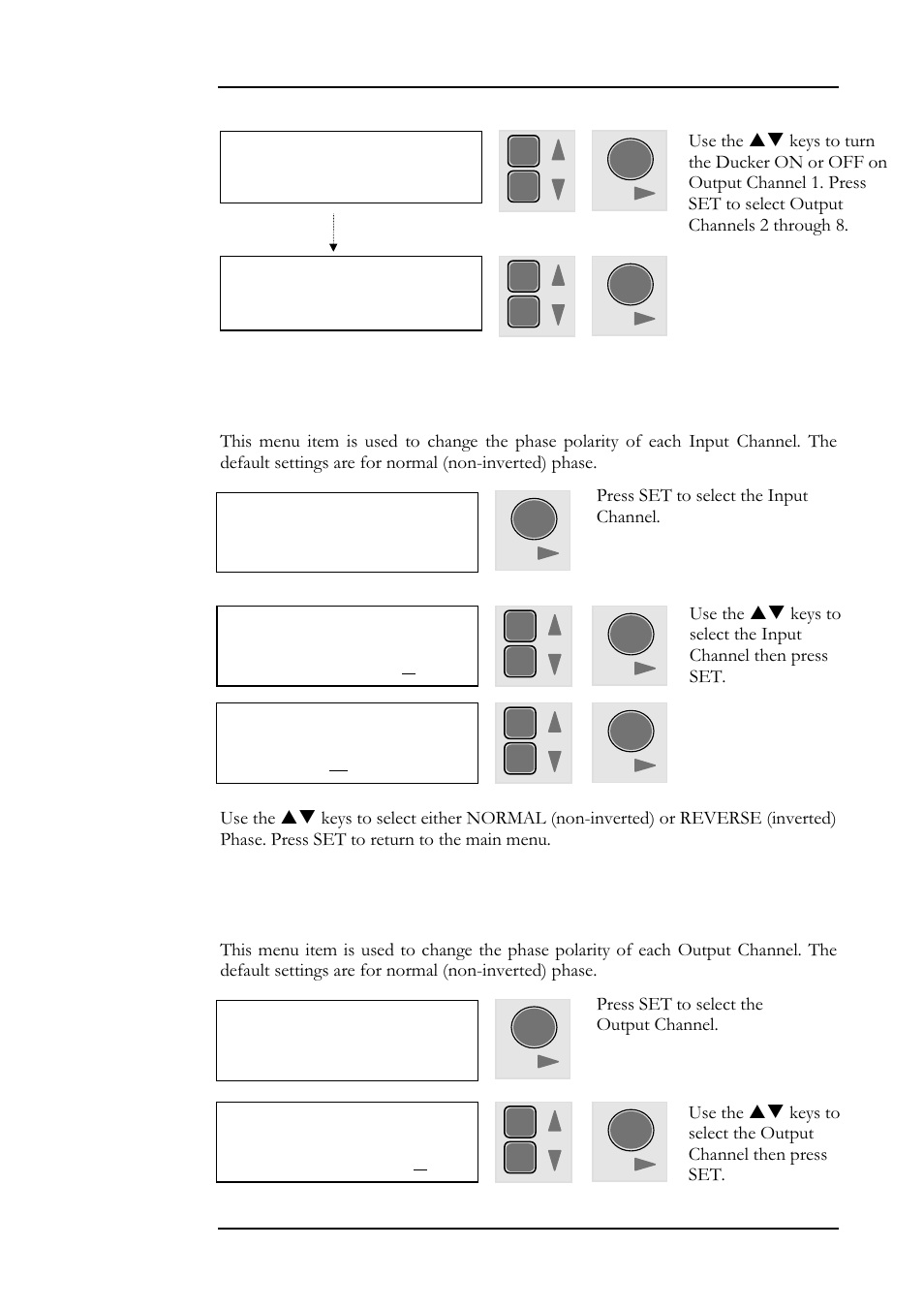 Setup menu 43, 8 - input phase, 9 - output phase | Allen&Heath DR128 SERVICE MANUAL User Manual | Page 50 / 114