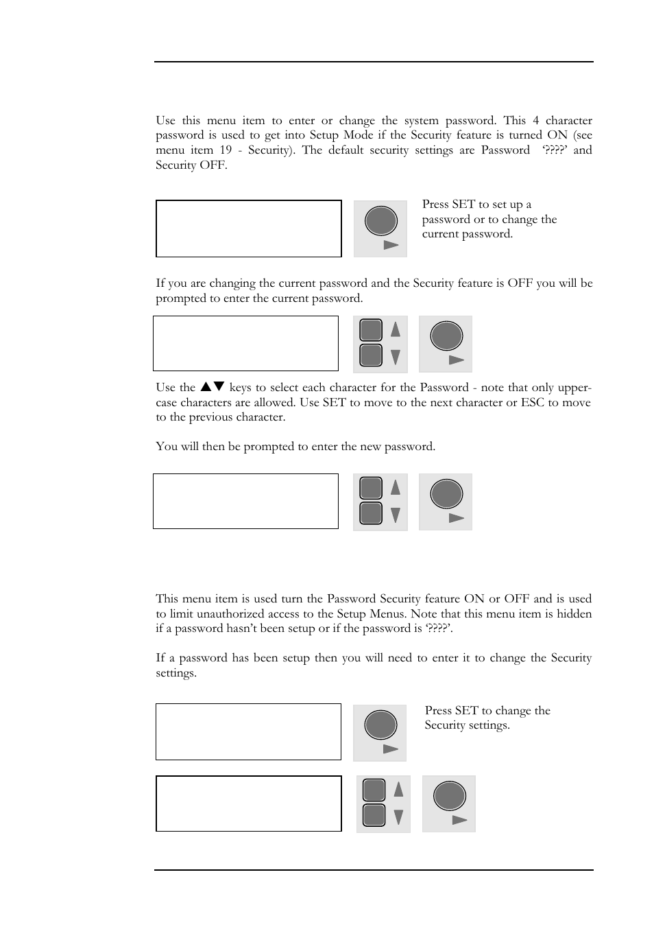 Setup menu 51, 18 - new password, 19 - security | 19 set security password, 18 enter p’word current | Allen&Heath DR128 SERVICE MANUAL User Manual | Page 58 / 114