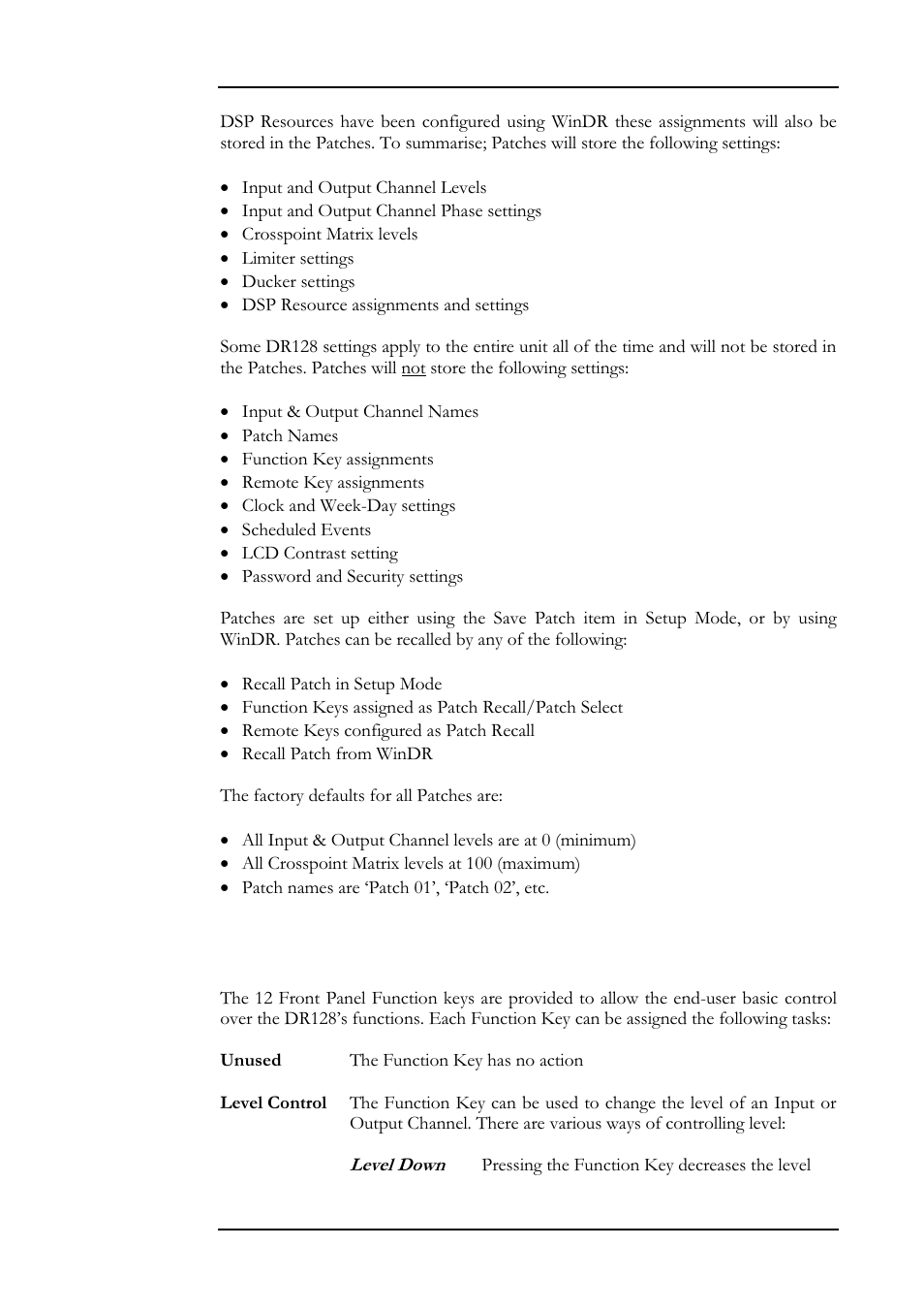 Function keys | Allen&Heath DR128 USER GUIDE User Manual | Page 23 / 64