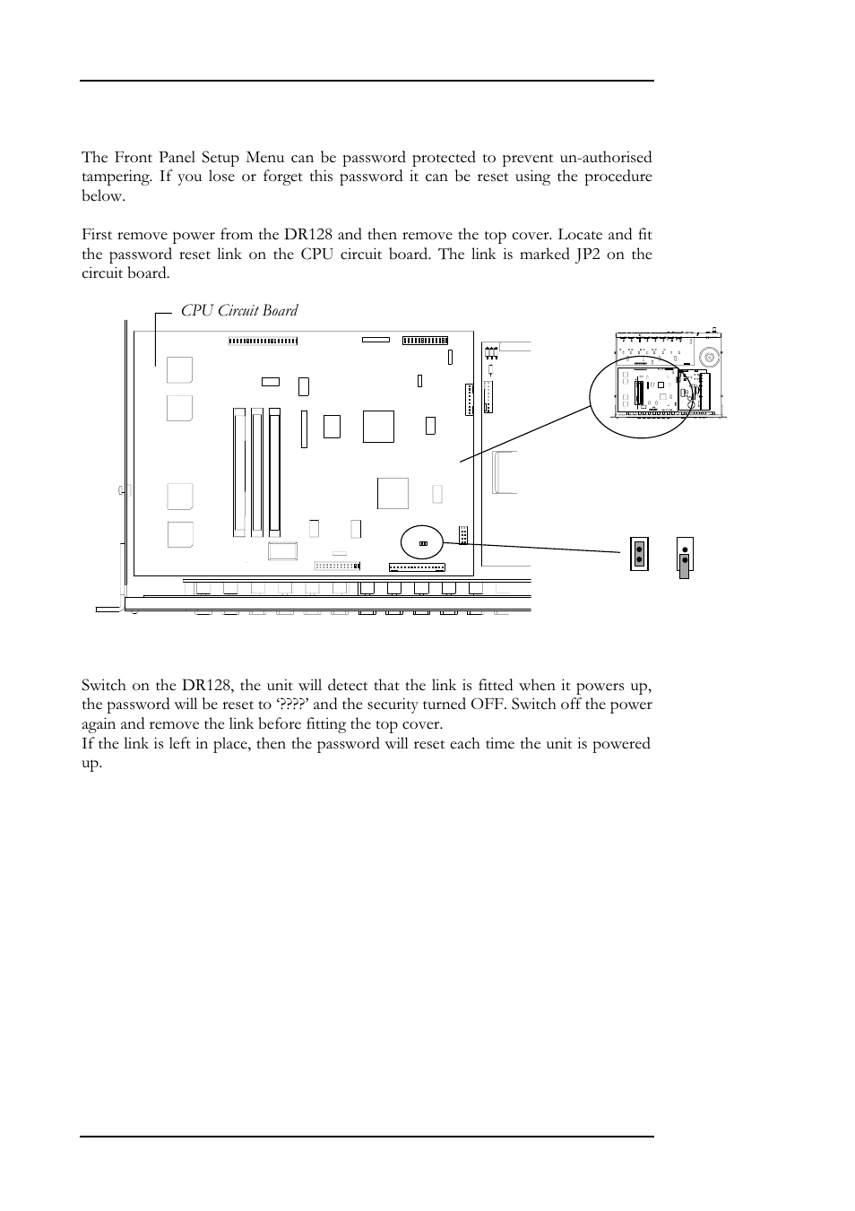 60 appendix, Reseting the password | Allen&Heath DR128 USER GUIDE User Manual | Page 64 / 64