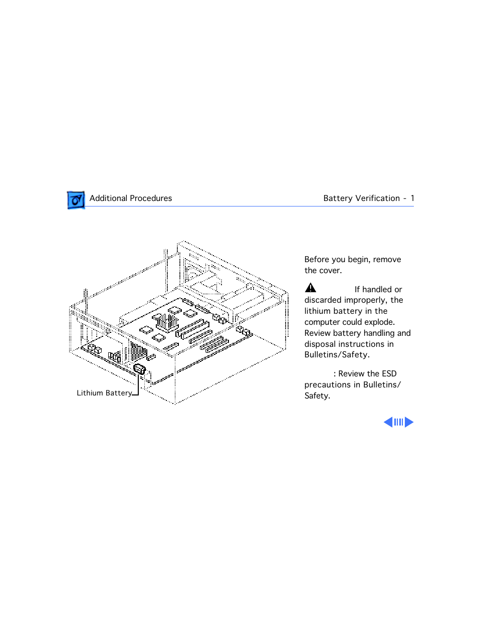 Battery verification | Apple Workgroup Server 9150 User Manual | Page 119 / 130