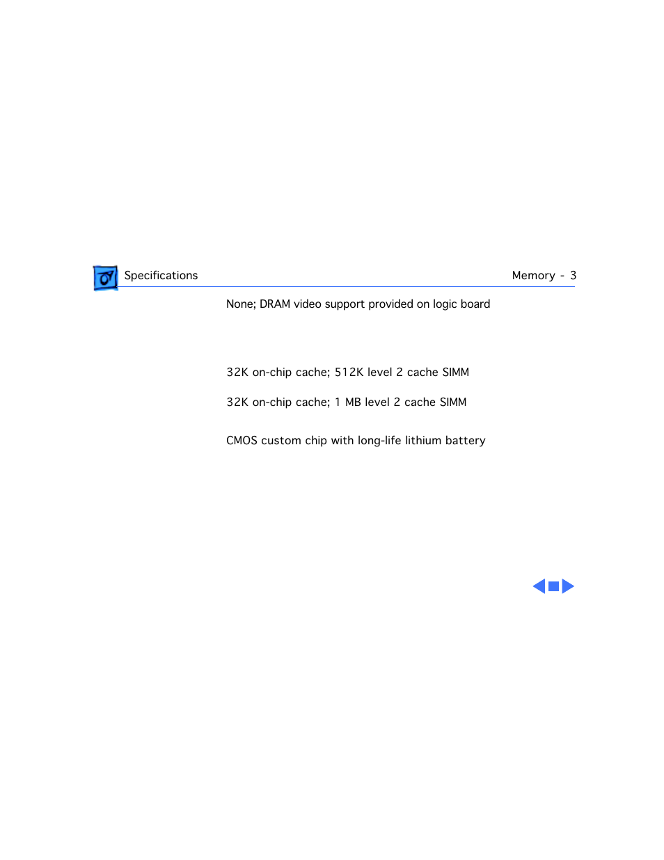 Vram, Cache, Clock/calendar | Apple Workgroup Server 9150 User Manual | Page 15 / 130