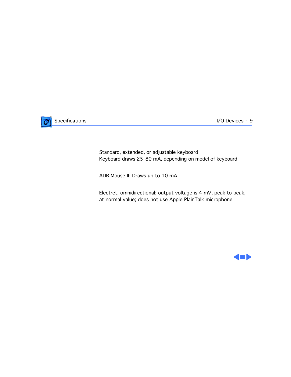 I/o devices, Keyboard, Mouse | Microphone | Apple Workgroup Server 9150 User Manual | Page 21 / 130