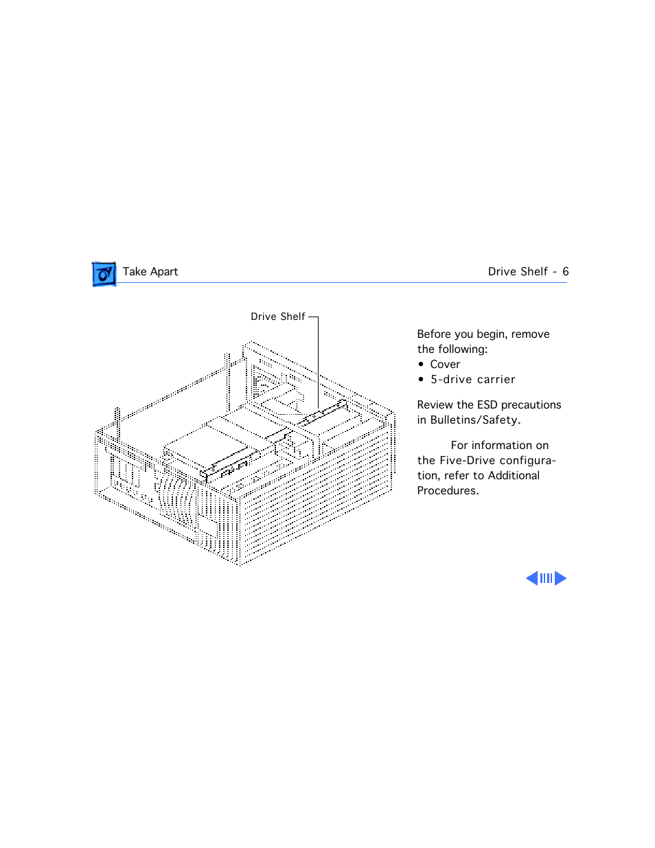 Drive shelf | Apple Workgroup Server 9150 User Manual | Page 60 / 130
