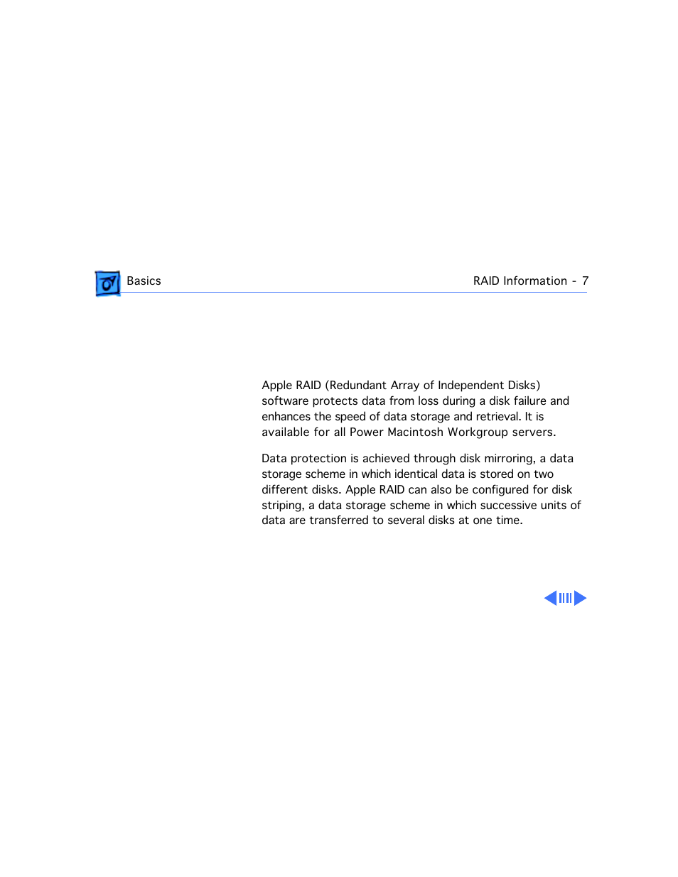 Raid information, Apple raid software | Apple Workgroup Server 9150 User Manual | Page 9 / 130