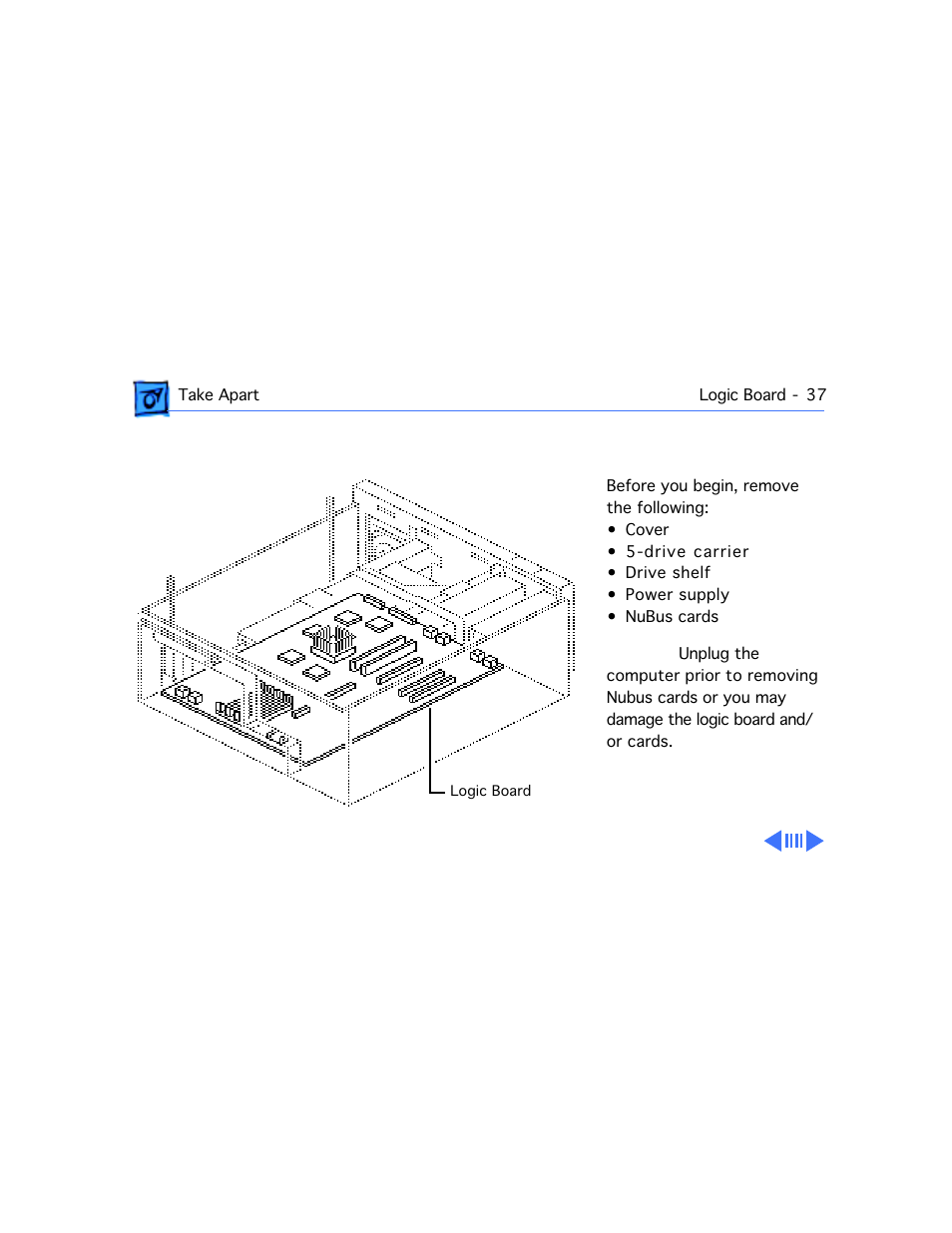 Logic board | Apple Workgroup Server 9150 User Manual | Page 91 / 130