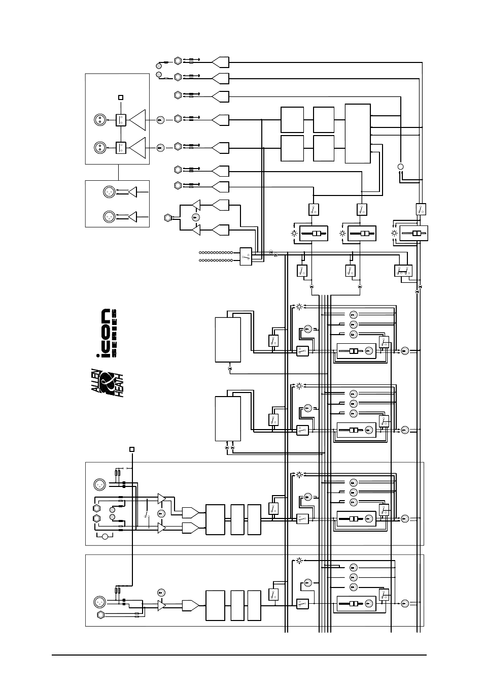 Icon, Series, Ch 1-6 mono | Stereo ch 7-8, Fb aux, Dl1000, Dp1000, Block diagram | Allen&Heath DP 1000 SERVICE MANUAL User Manual | Page 25 / 25